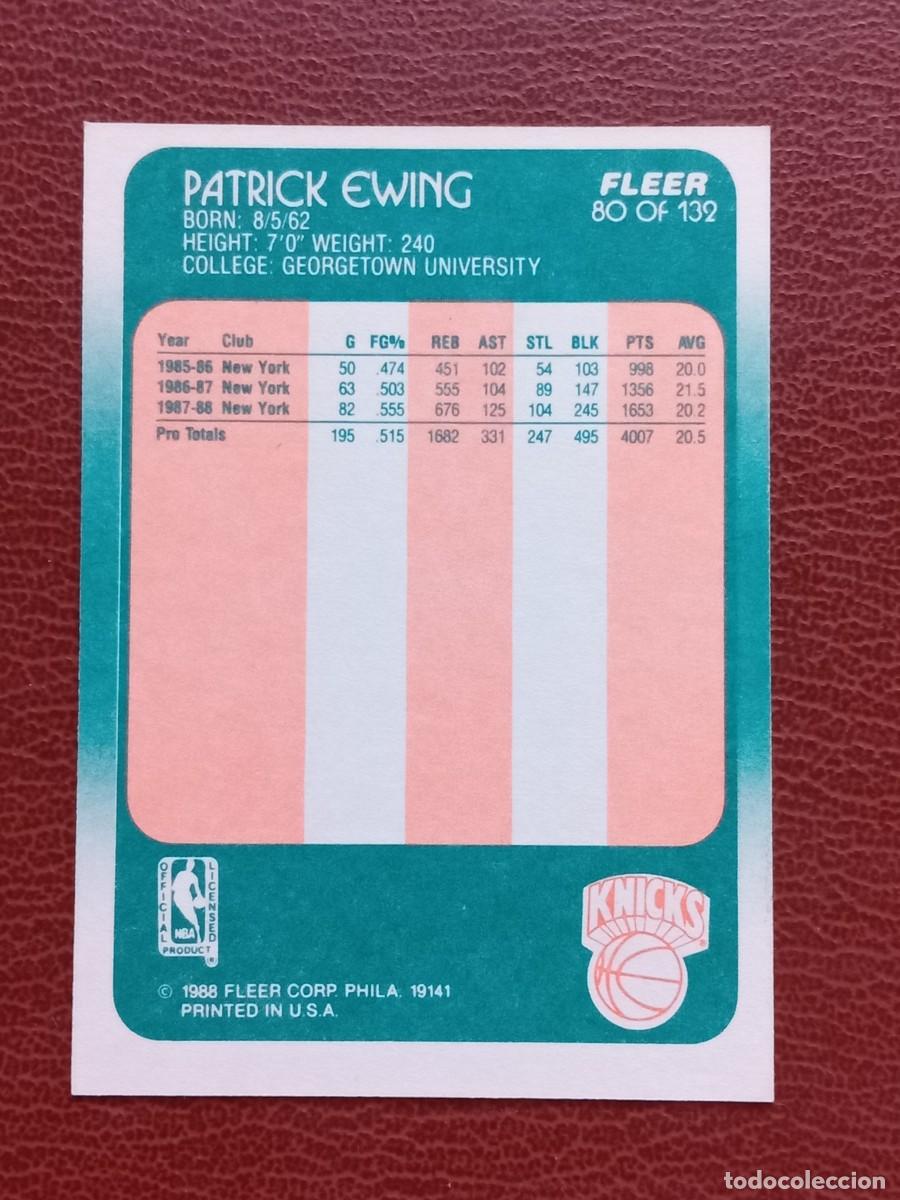 Trading cards: Card 80 Patrick Ewing Fleer 1988-89 - Foto 2