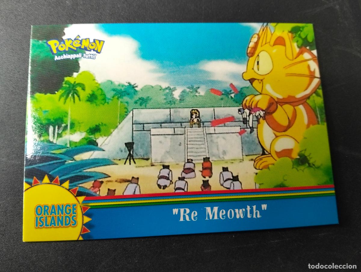 Trading Cards: Re Meowth Team Rocket Misty orange islands 2000 carta Pok&eacute;mon topps