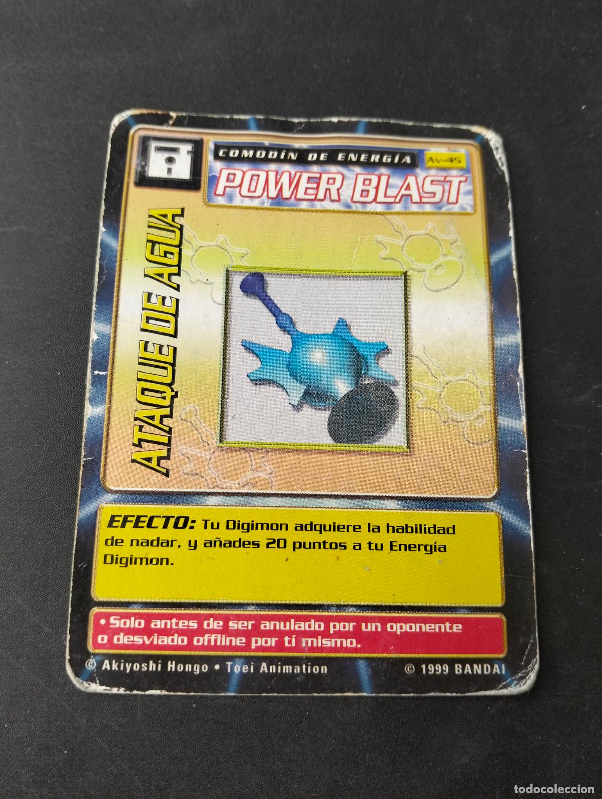 Sammelkarten: Comod&iacute;n de energ&iacute;a power blast ataque de agua spanish espa&ntilde;ol 1999 Bandai carta Digimon