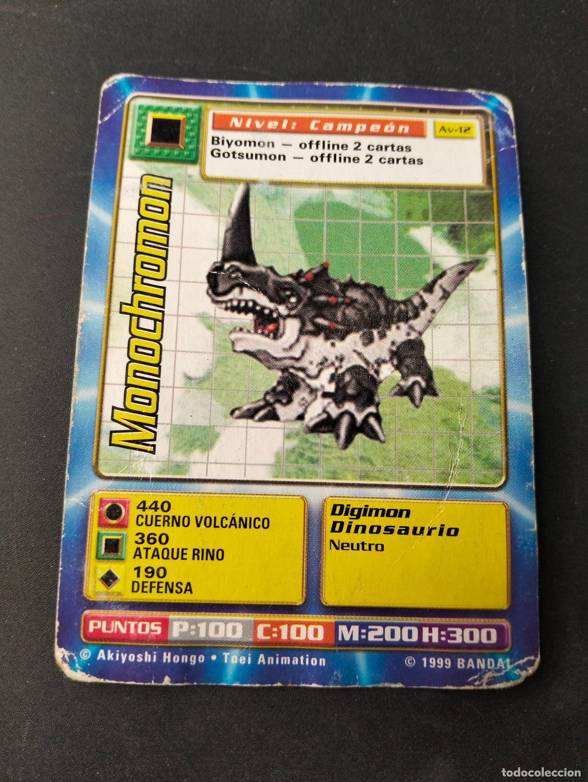 Sammelkarten: Monochromon spanish espa&ntilde;ol 1999 Bandai carta Digimon