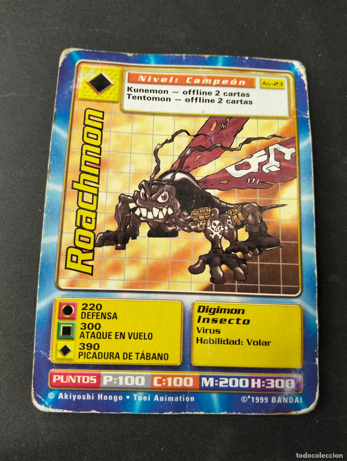 Trading Cards: Roachmon spanish espa&ntilde;ol 1999 Bandai carta Digimon