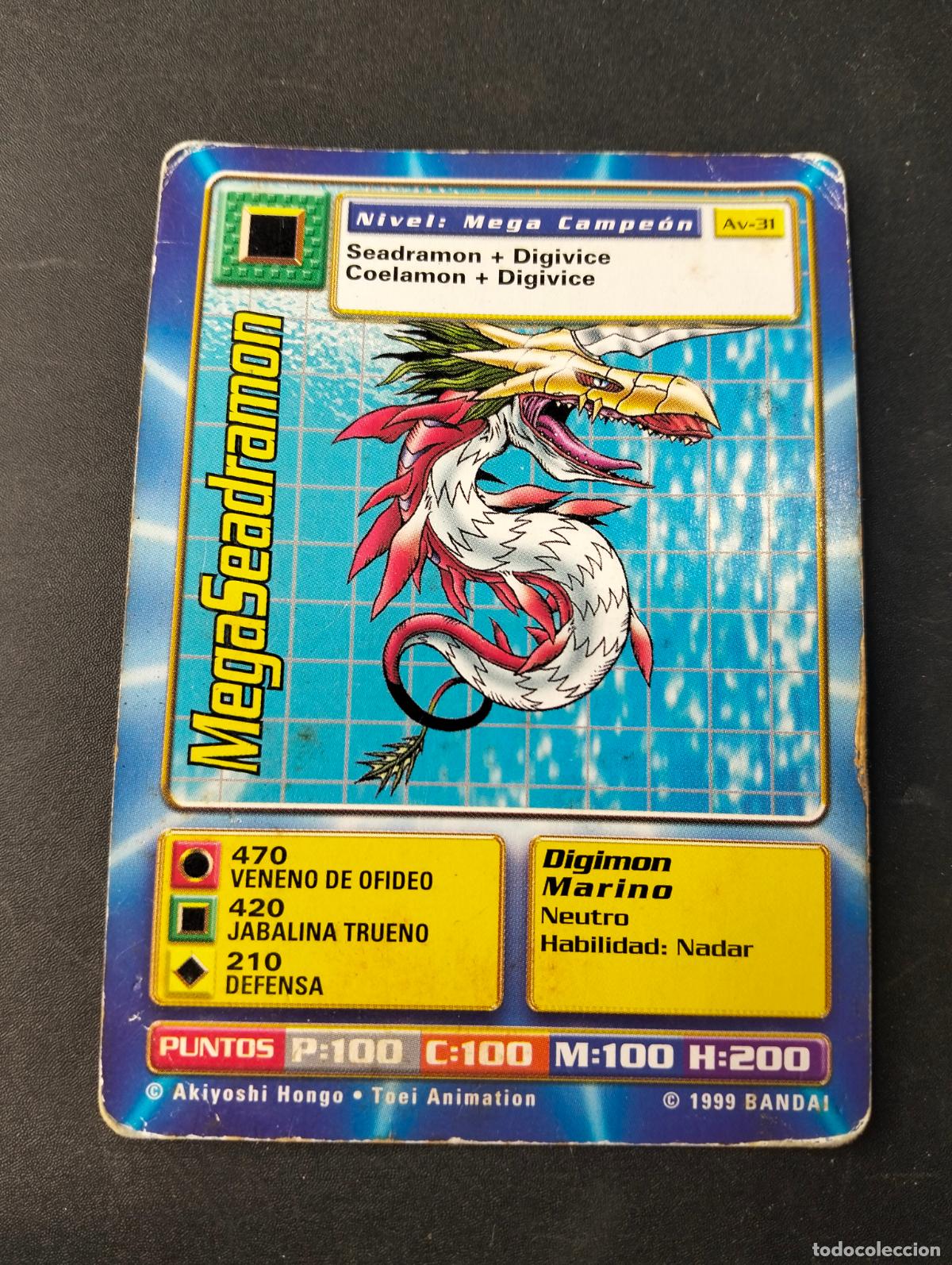 Sammelkarten: Megaseadramon spanish espa&ntilde;ol 1999 Bandai carta Digimon