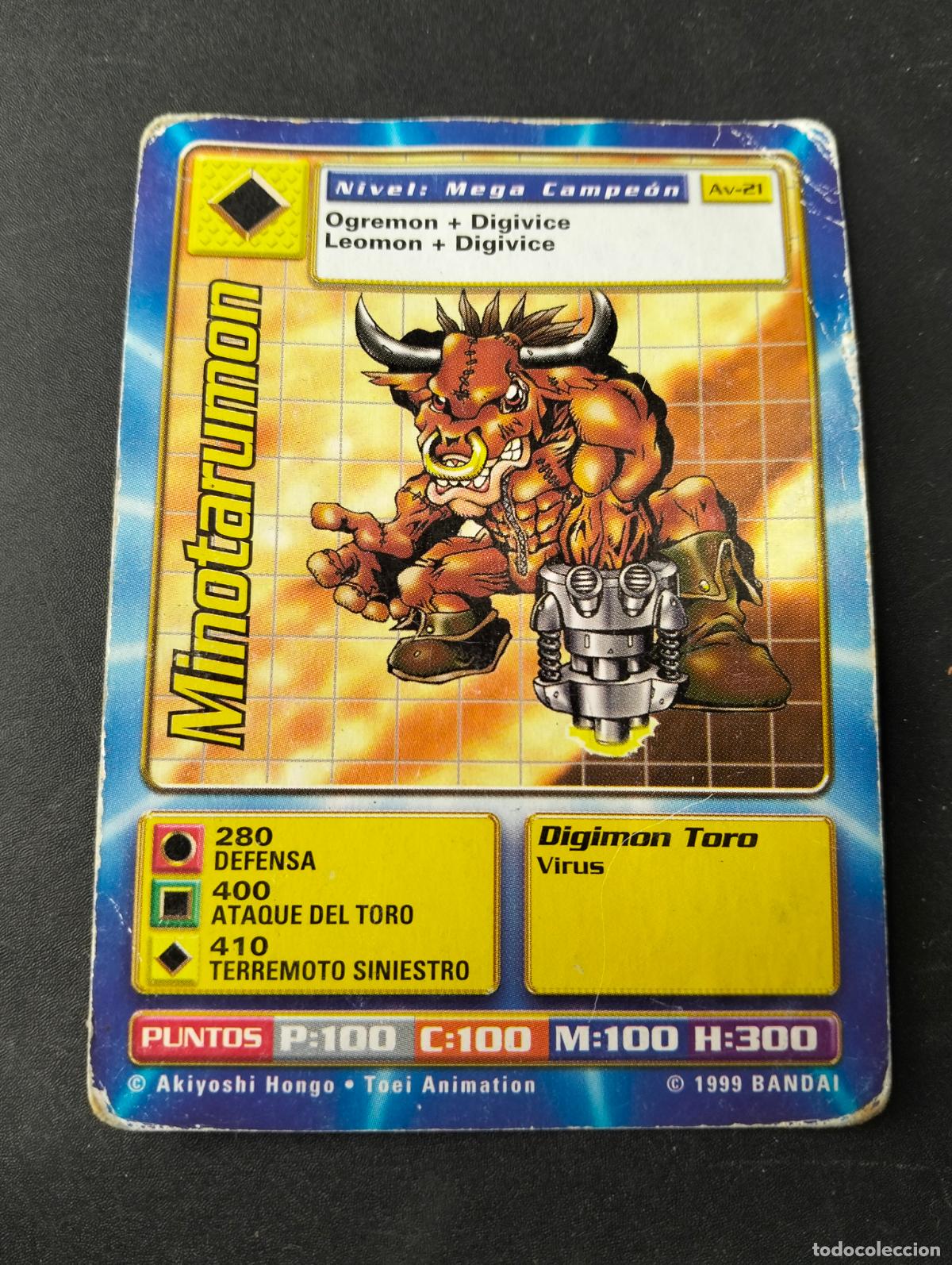 Trading Cards: Minotarumon spanish espa&ntilde;ol 1999 Bandai carta Digimon