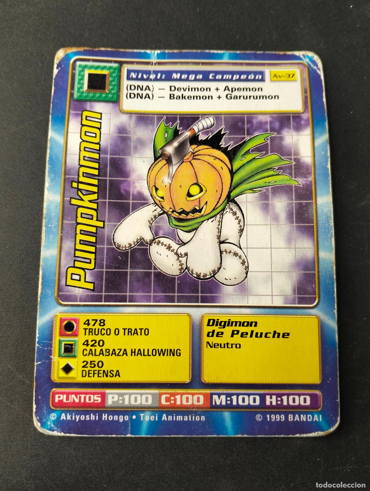 Trading Cards: Pumpkinmon spanish espa&ntilde;ol 1999 Bandai carta Digimon