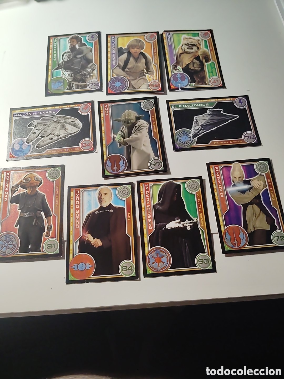 Cartas Colecion&aacute;veis: 10 card de star wars. Sin repetir. El camino de los jedi