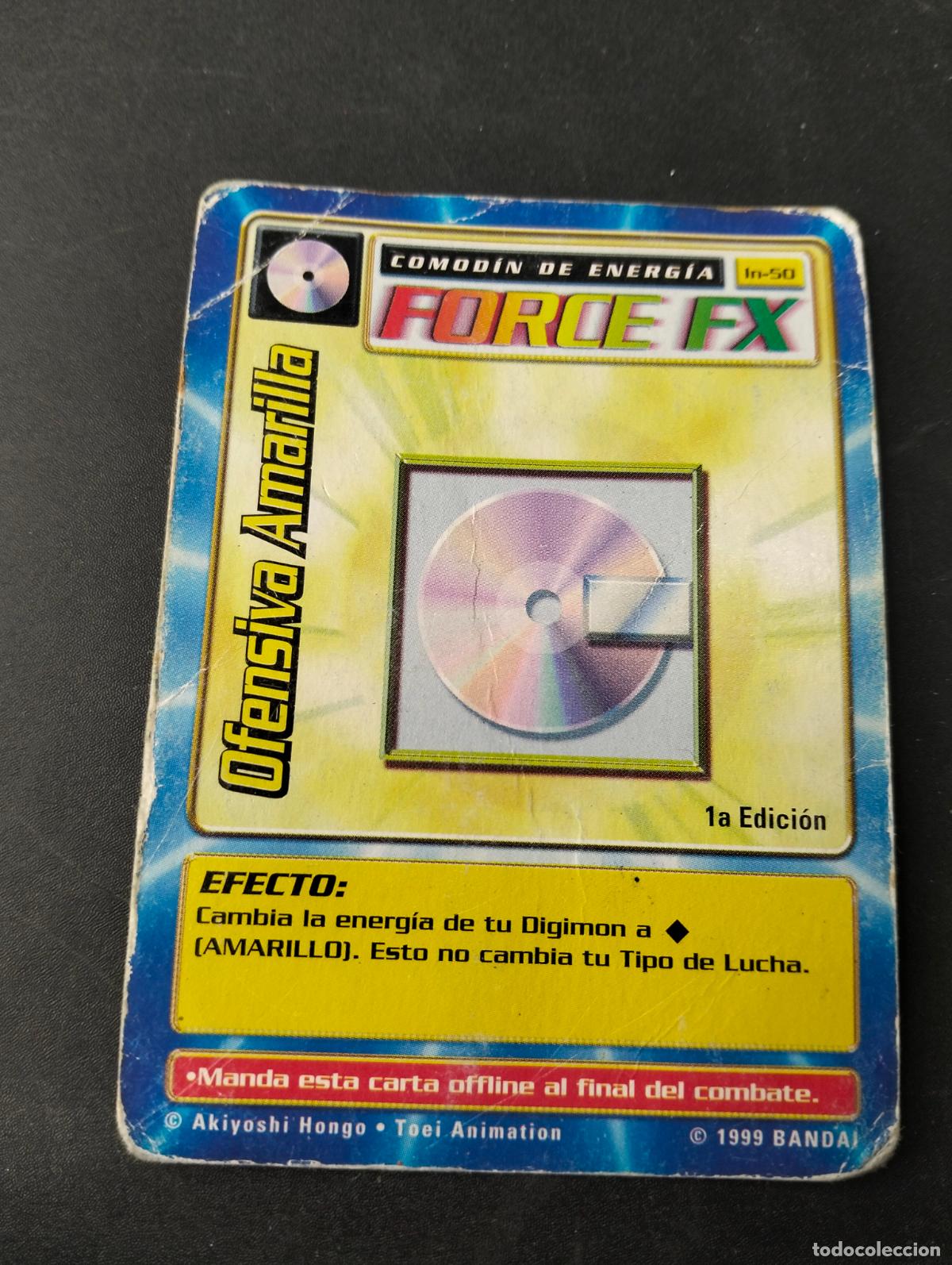 Trading Cards: Ofensiva amarilla force fx comod&iacute;n de energ&iacute;a 1a edici&oacute;n spanish espa&ntilde;ol 1999 Bandai carta Digimon