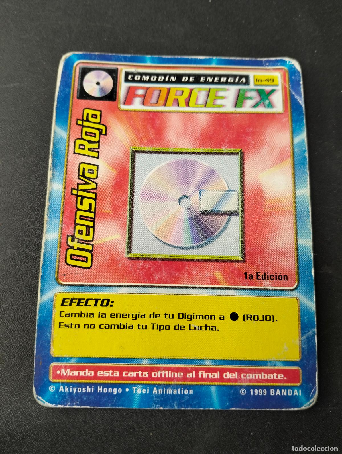 Sammelkarten: Ofensiva roja force fx comod&iacute;n de energ&iacute;a 1a edici&oacute;n spanish espa&ntilde;ol 1999 Bandai carta Digimon