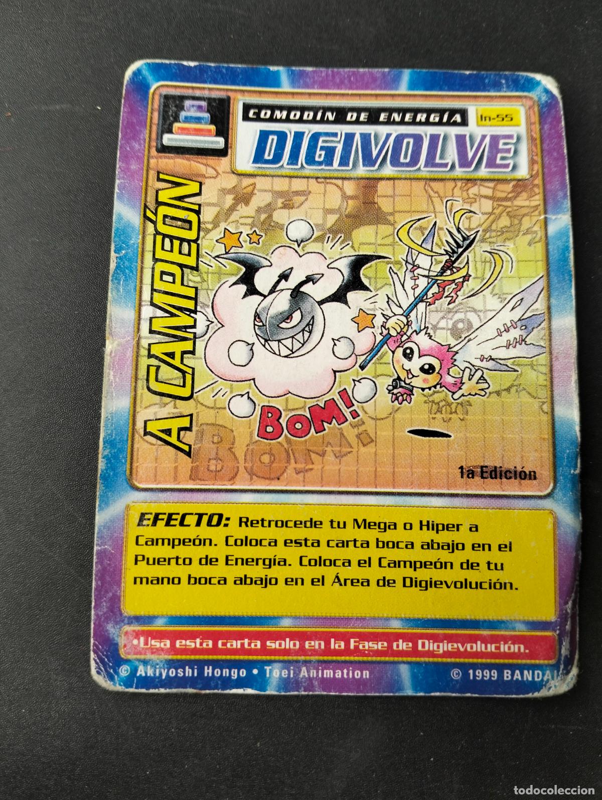 Cartas Colecion&aacute;veis: A campe&oacute;n comod&iacute;n de energ&iacute;a digivolve 1a edici&oacute;n spanish espa&ntilde;ol 1999 Bandai carta Digimon