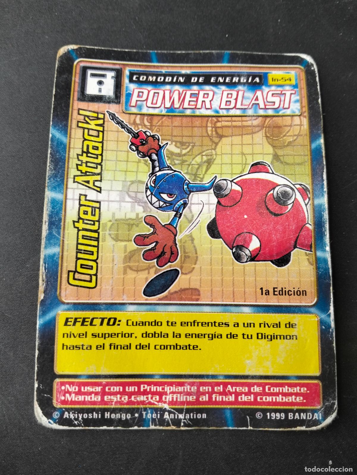 Sammelkarten: Counter attack! power blast comod&iacute;n de energ&iacute;a 1a edici&oacute;n spanish espa&ntilde;ol 1999 Bandai carta Digimon