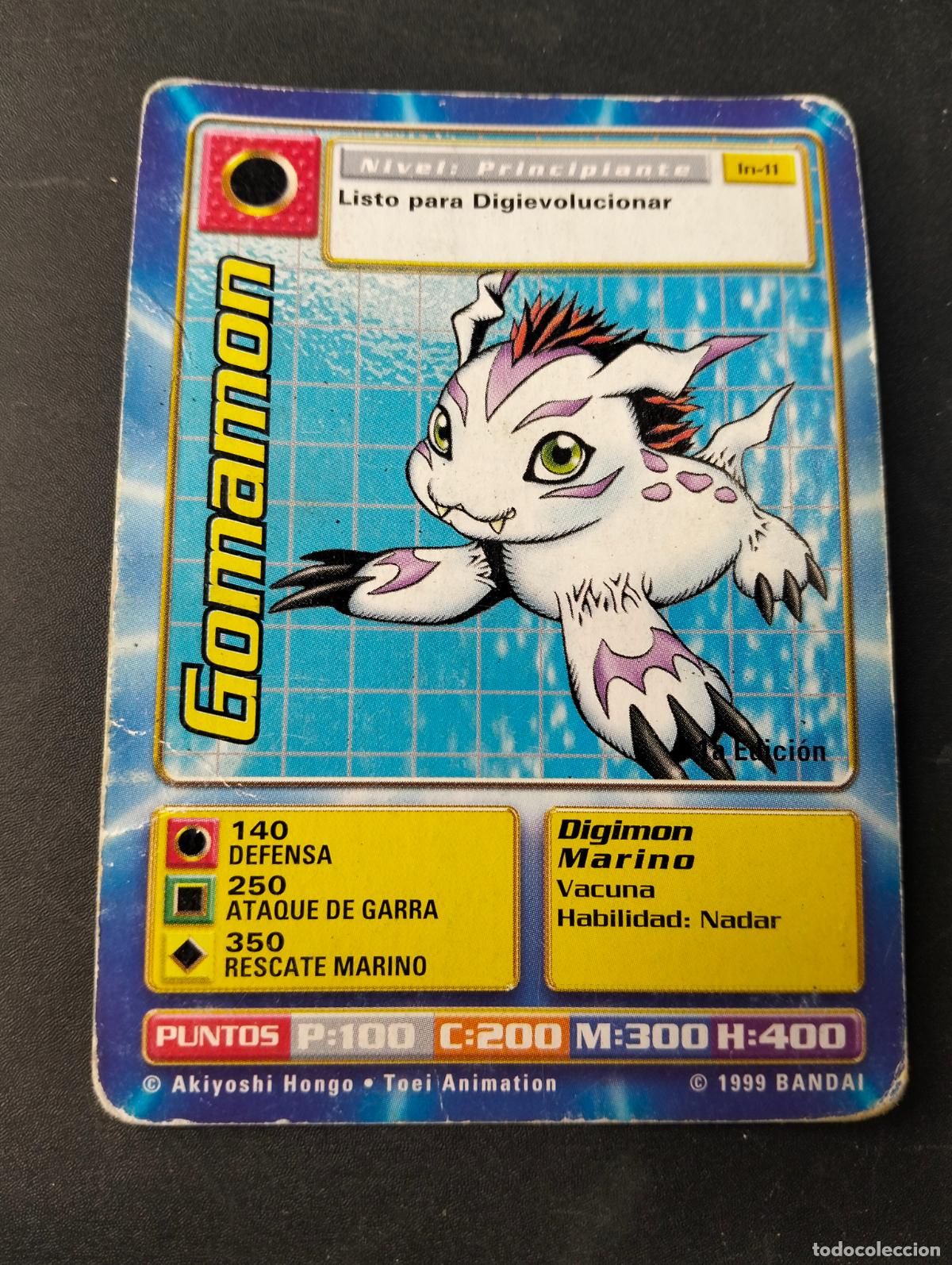 Trading cards: Gomamon 1a edici&oacute;n spanish espa&ntilde;ol 1999 Bandai carta Digimon