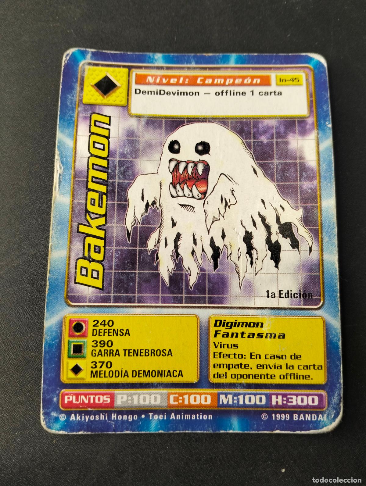 Trading Cards: Bakemon 1a edici&oacute;n spanish espa&ntilde;ol 1999 Bandai carta Digimon