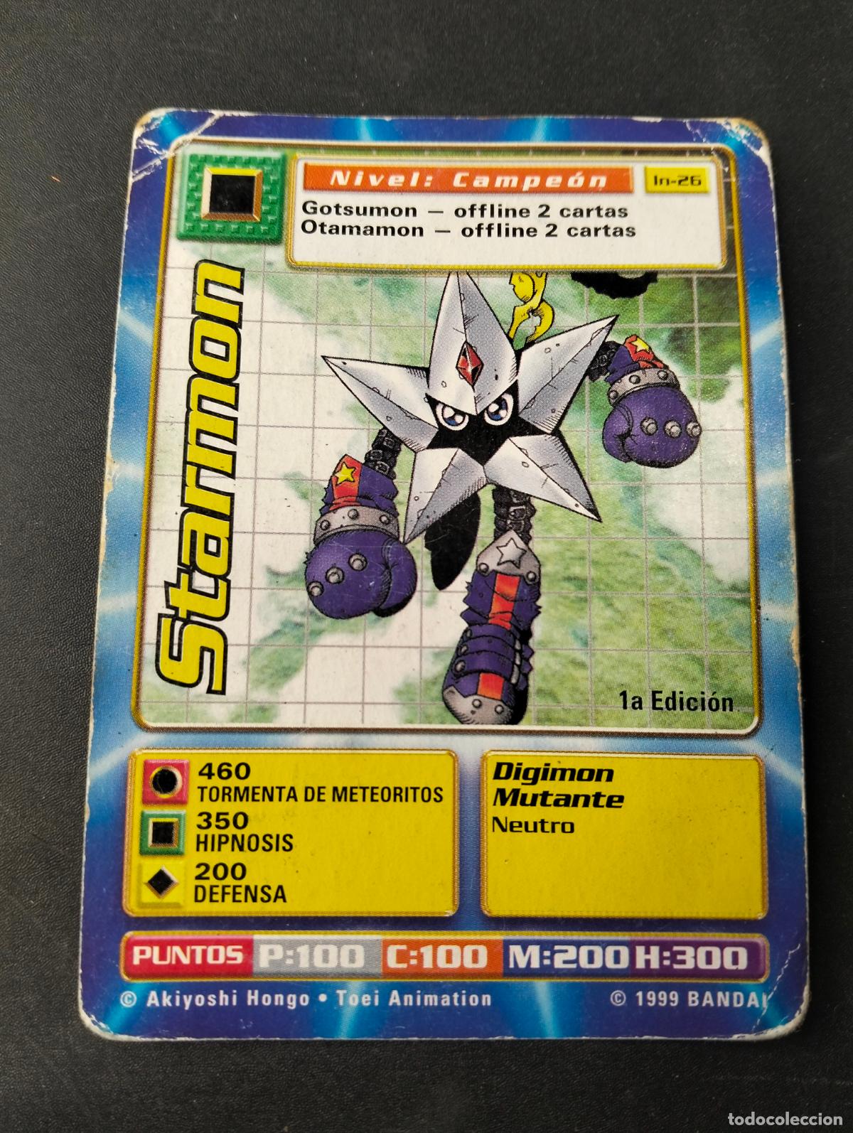 Sammelkarten: Starmon 1a edici&oacute;n spanish espa&ntilde;ol 1999 Bandai carta Digimon