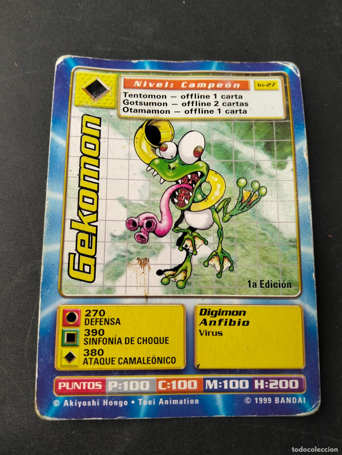 Cartas Colecion&aacute;veis: Gekomon 1a edici&oacute;n spanish espa&ntilde;ol 1999 Bandai carta Digimon