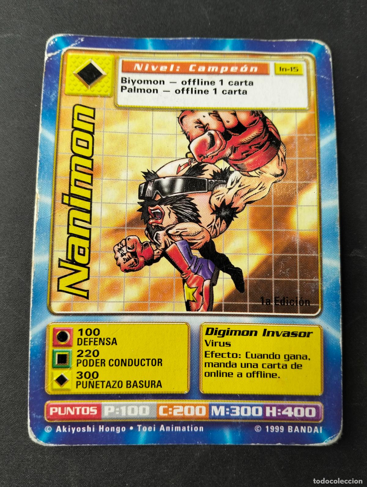 Cartas Colecion&aacute;veis: Nanimon 1a edici&oacute;n spanish espa&ntilde;ol 1999 Bandai carta Digimon