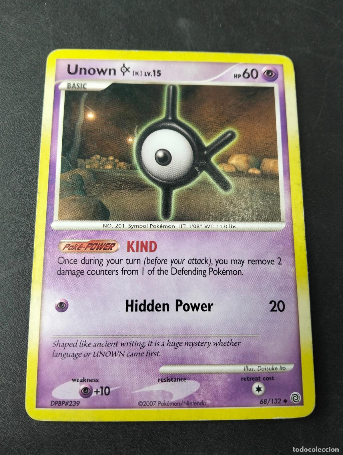 Figurine Collezionabili: Unown K lv.15 68/132 2007 ingl&eacute;s english carta Pok&eacute;mon