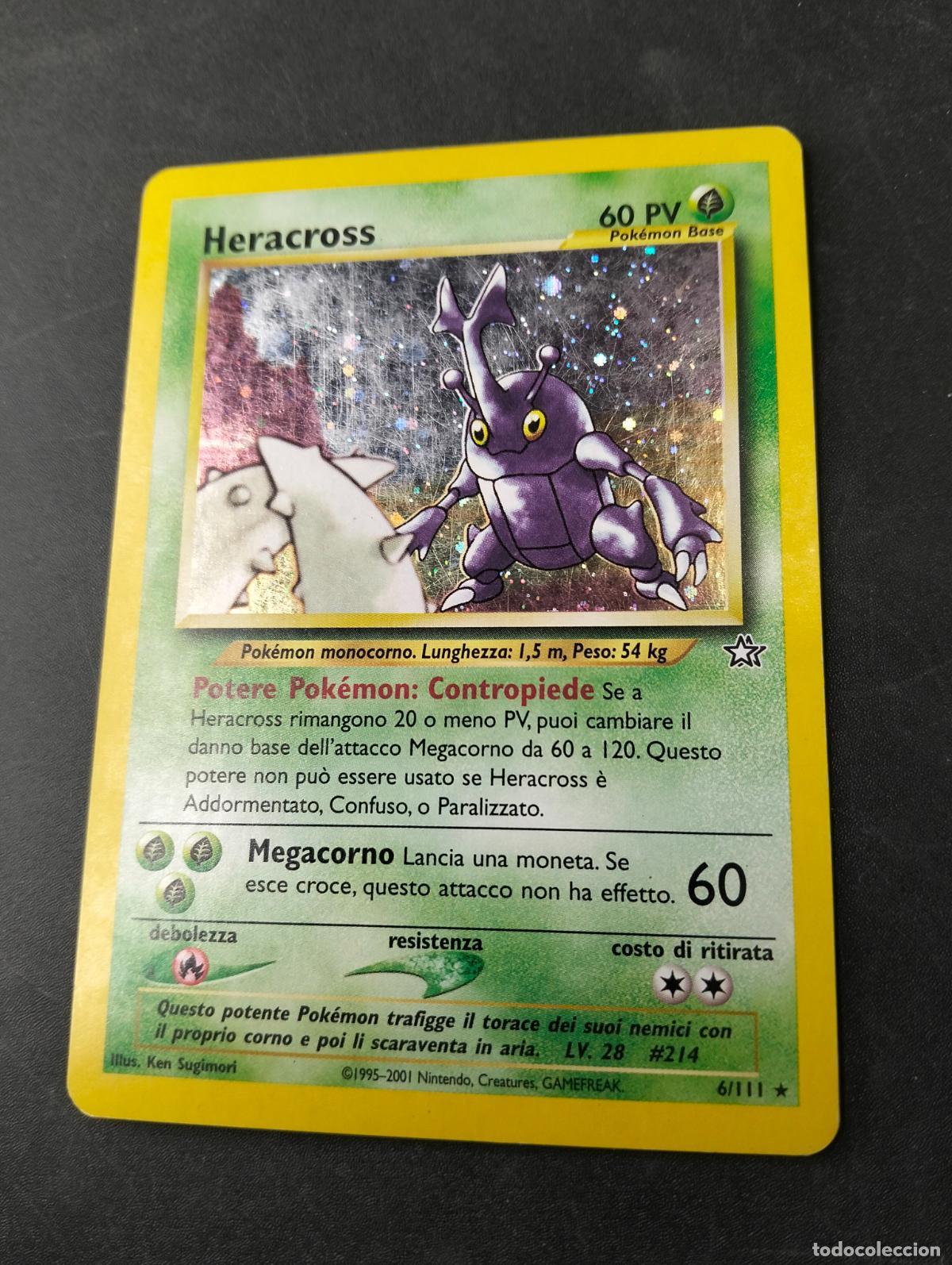 Sammelkarten: Heracross 6/111 1995-2001 italiano italian Neo Genesis carta Pok&eacute;mon