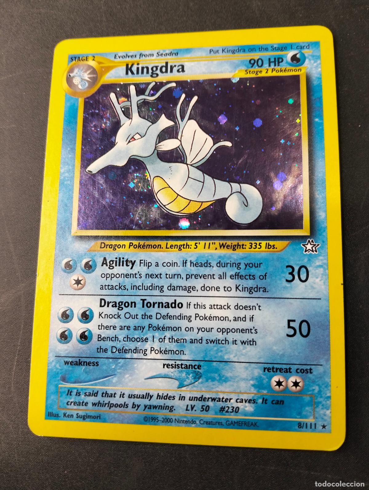 Cartas Colecion&aacute;veis: Kingdra 8/111 1995-2000 english ingl&eacute;s Neo Genesis carta Pok&eacute;mon