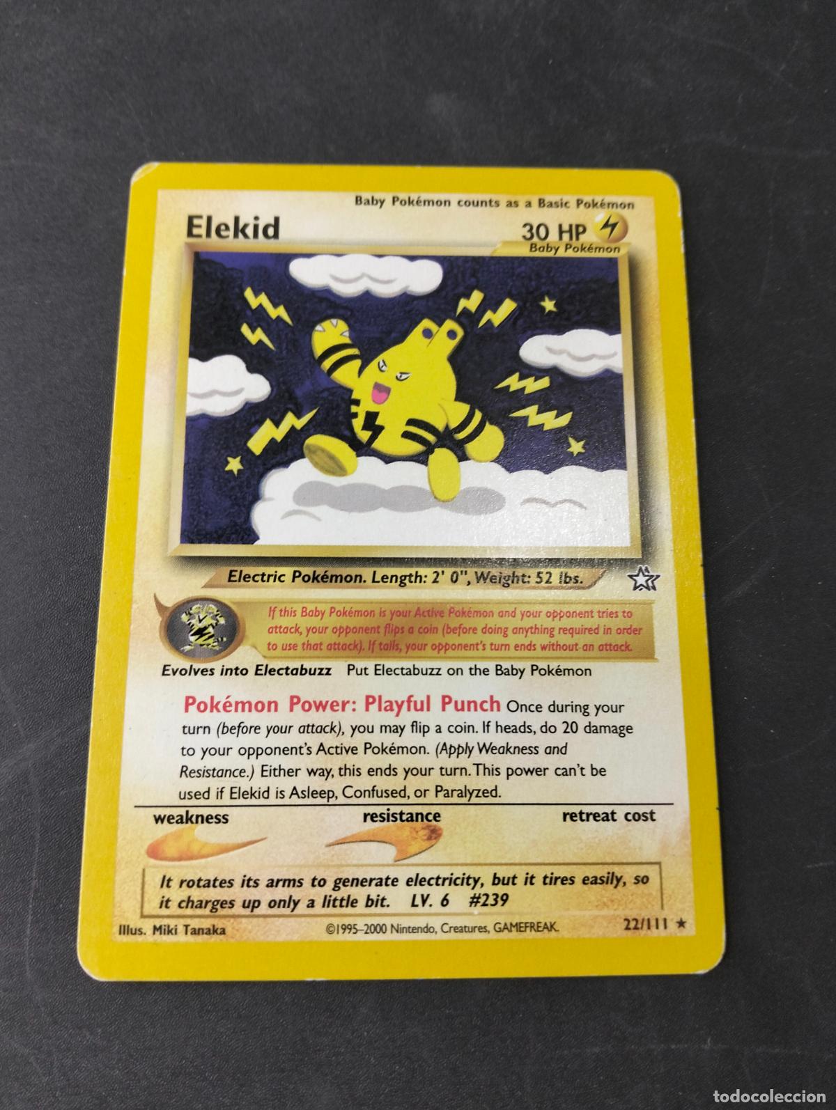 Figurine Collezionabili: Elekid 22/111 1995-2000 english ingl&eacute;s Neo Genesis carta Pok&eacute;mon