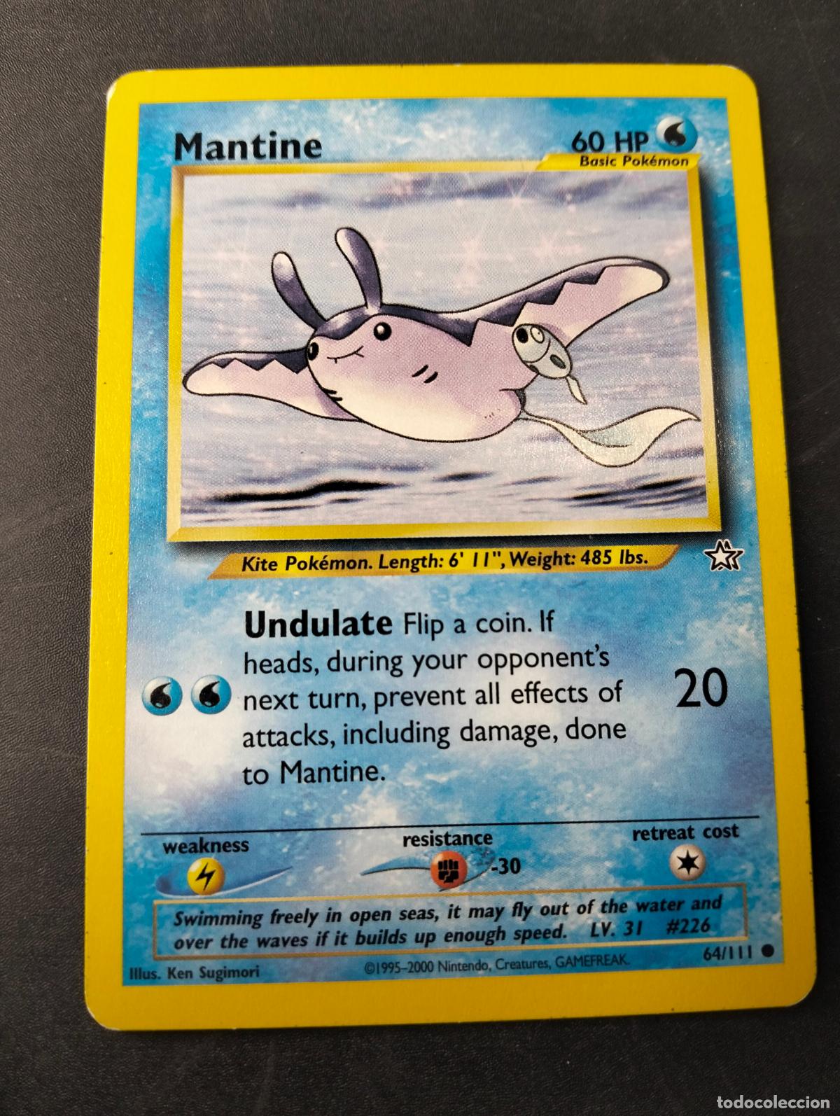 Trading Cards: Mantine 64/111 1995-2000 english ingl&eacute;s Neo Genesis carta Pok&eacute;mon