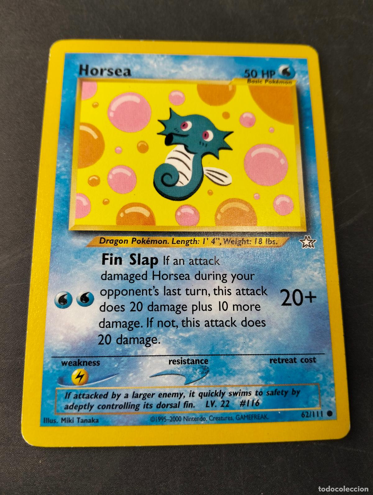 Cartas Colecion&aacute;veis: Horsea 63/111 1995-2000 english ingl&eacute;s Neo Genesis carta Pok&eacute;mon
