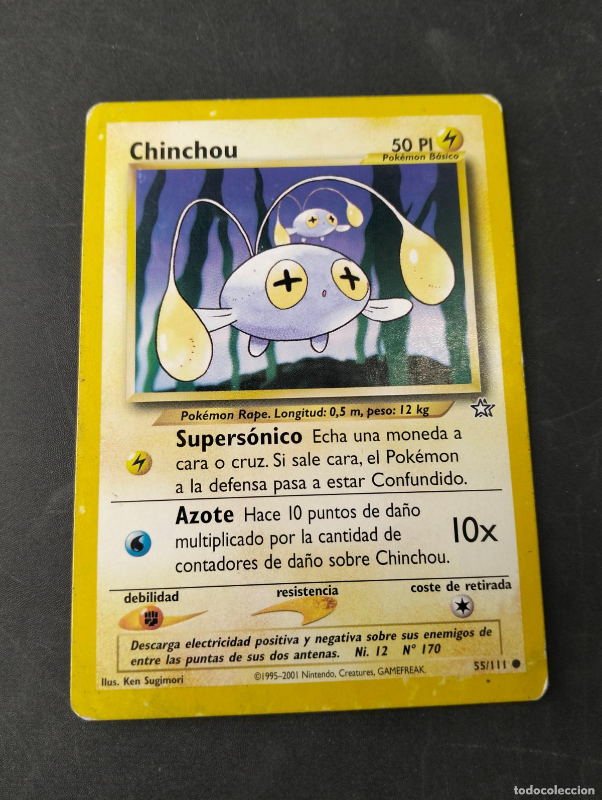 Figurine Collezionabili: Chinchou 55/111 1995-2001 espa&ntilde;ol spanish Neo Genesis carta Pok&eacute;mon