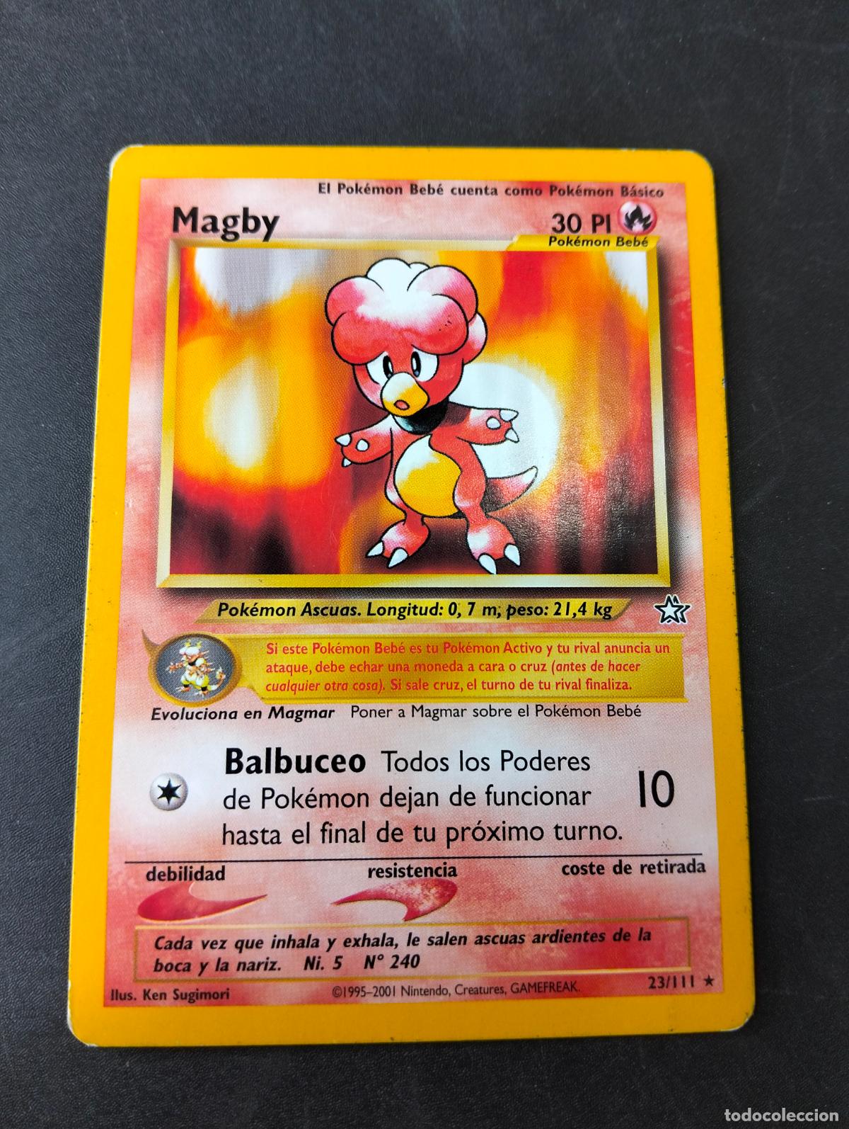 Figurine Collezionabili: Magby 23/111 1995-2001 espa&ntilde;ol spanish Neo Genesis carta Pok&eacute;mon