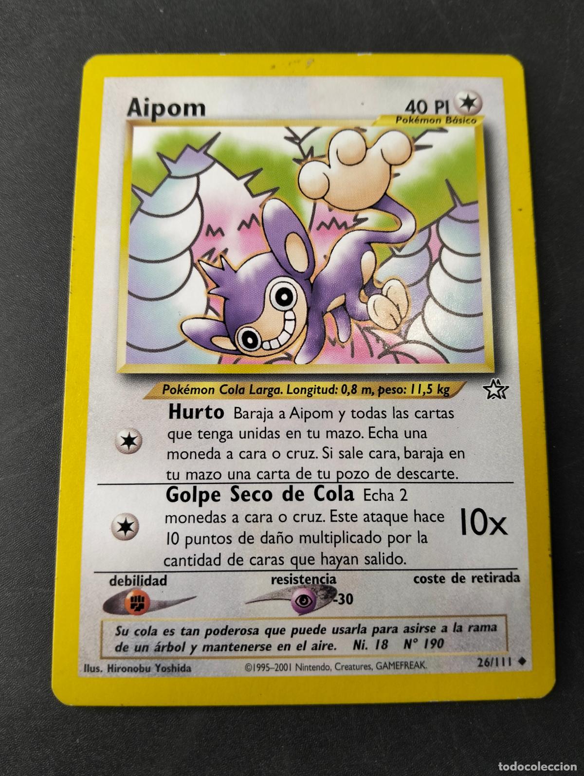 Sammelkarten: Aipom 26/111 1995-2001 espa&ntilde;ol spanish Neo Genesis carta Pok&eacute;mon