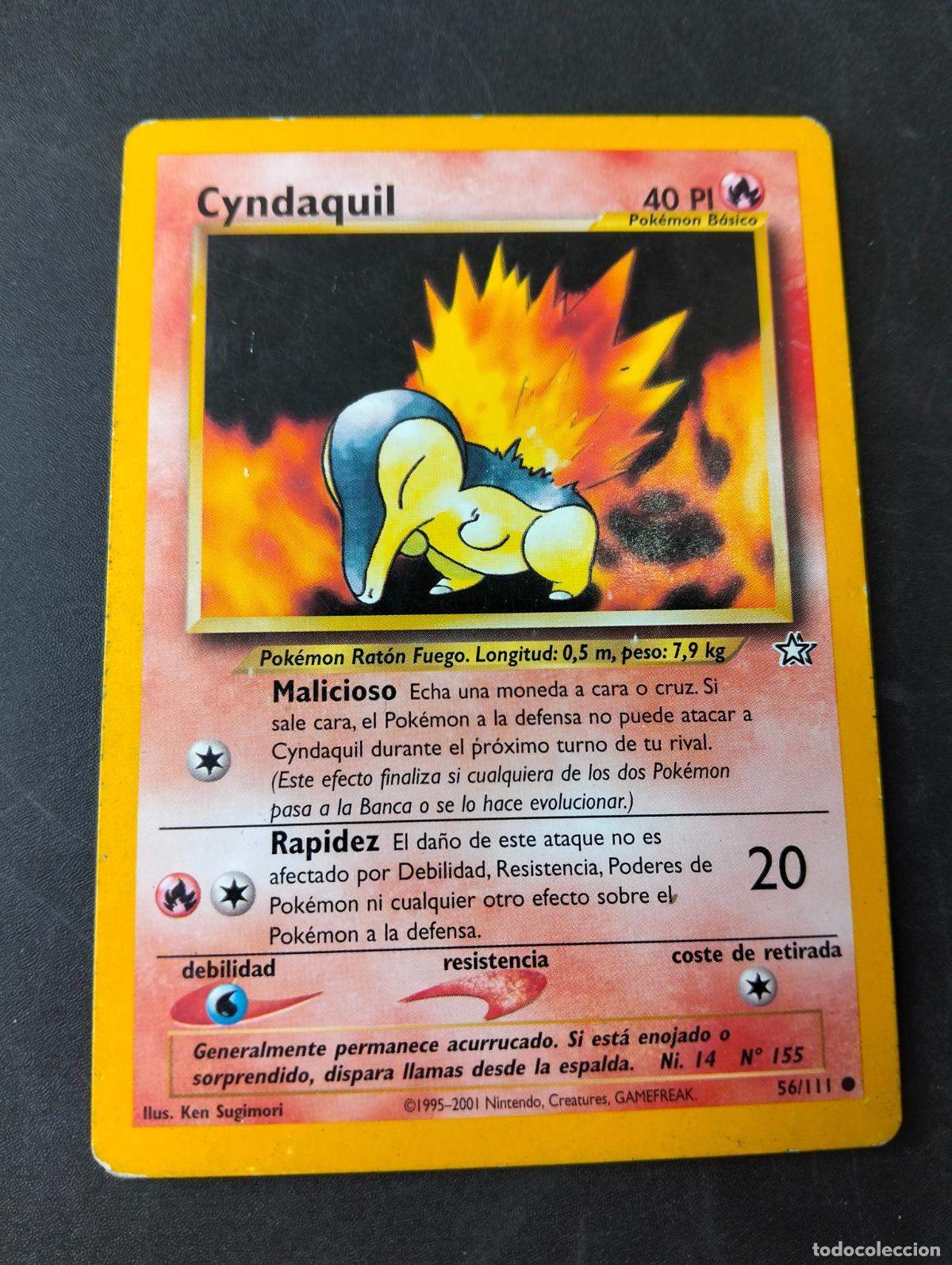 Figurine Collezionabili: Cyndaquil 56/111 1995-2001 espa&ntilde;ol spanish Neo Genesis carta Pok&eacute;mon