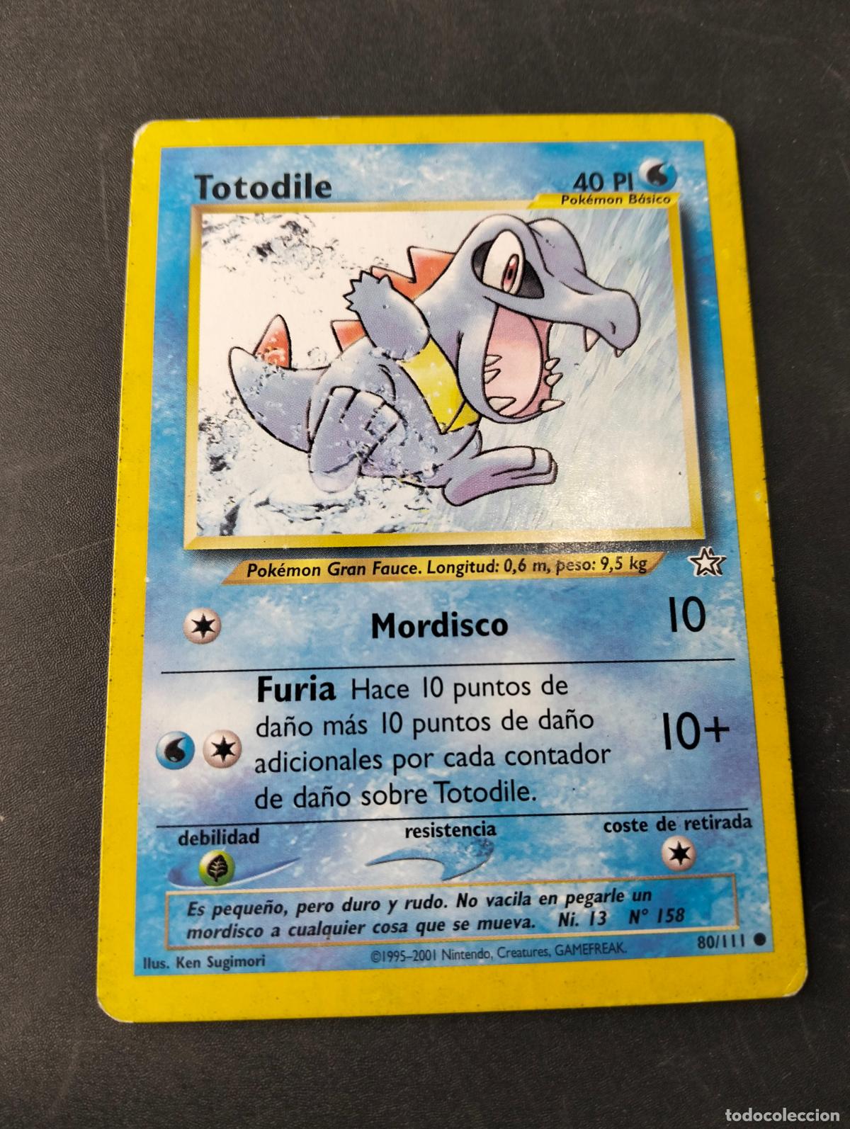 Figurine Collezionabili: Totodile 80/111 1995-2001 espa&ntilde;ol spanish Neo Genesis carta Pok&eacute;mon