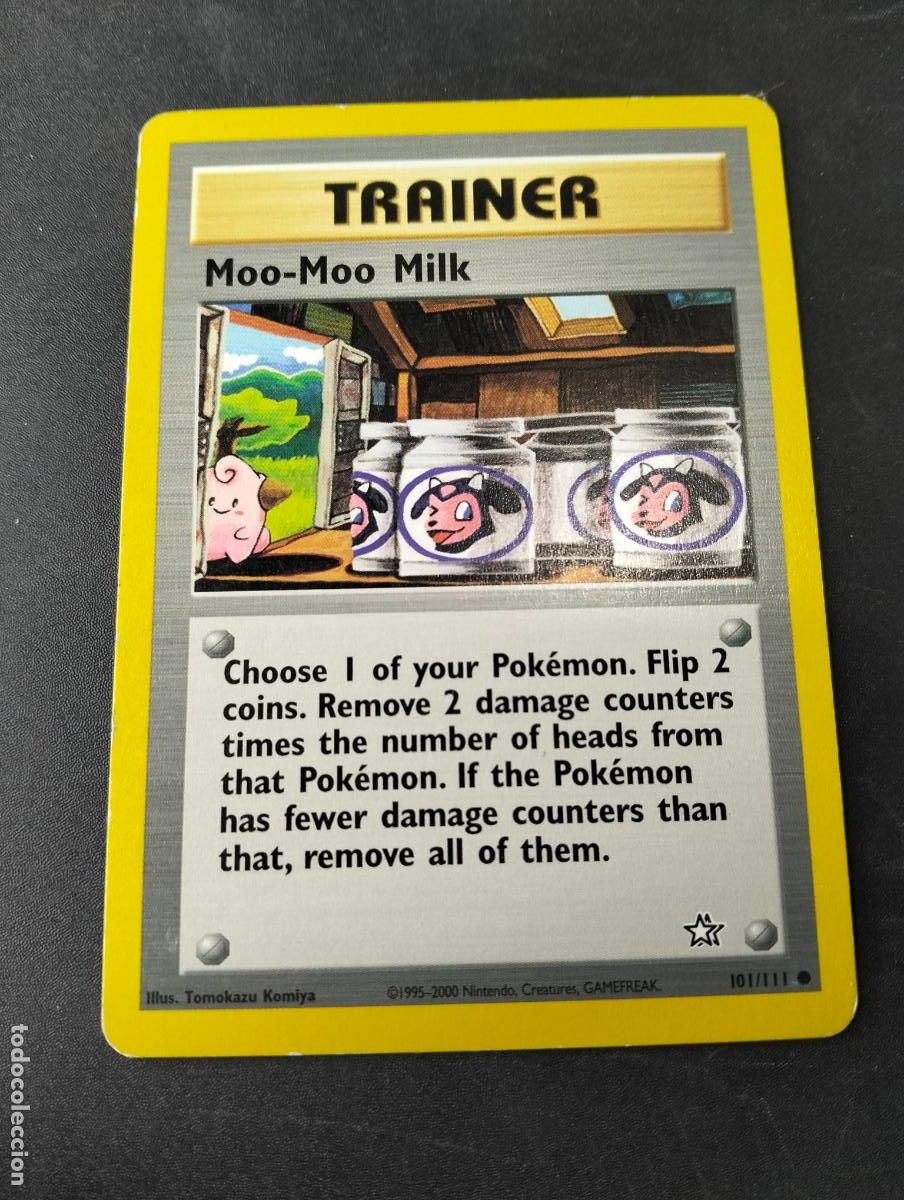 Cartas Colecion&aacute;veis: Moo-Moo Milk 101/111 1995-2000 english ingl&eacute;s Neo Genesis carta Pok&eacute;mon