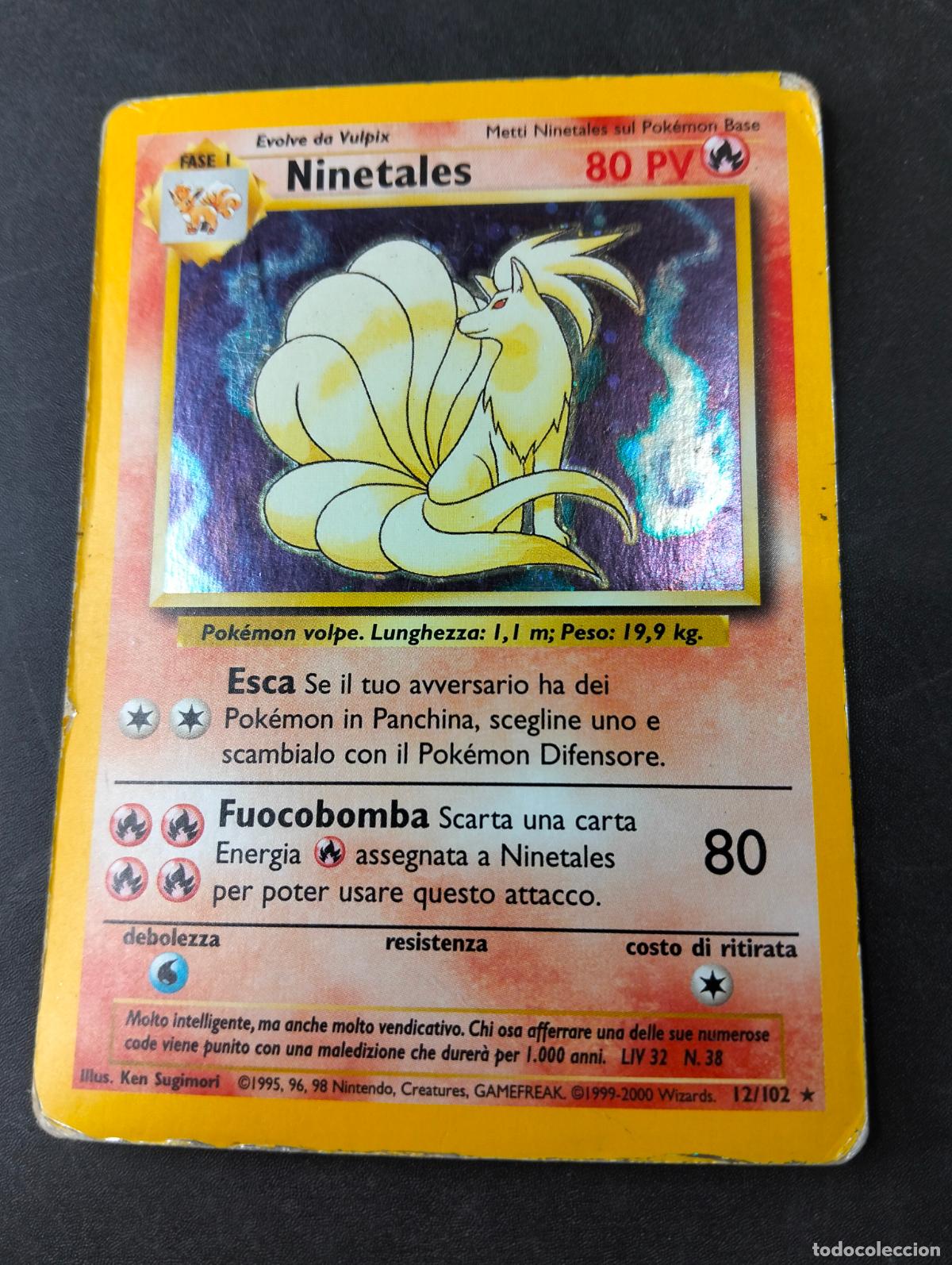 Sammelkarten: Ninetales 12/102 1999-2000 italiano italian bs Base Set carta Pok&eacute;mon