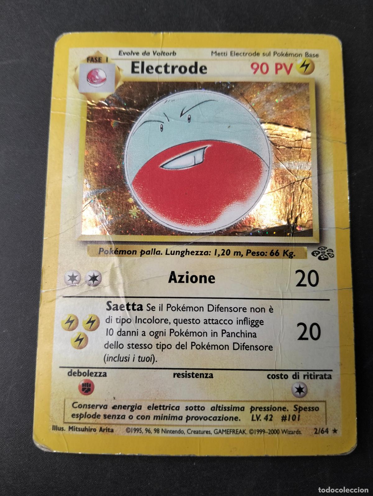 Cartas Colecion&aacute;veis: Electrode 2/64 1999-2000 italiano italian jungla jungle carta Pok&eacute;mon