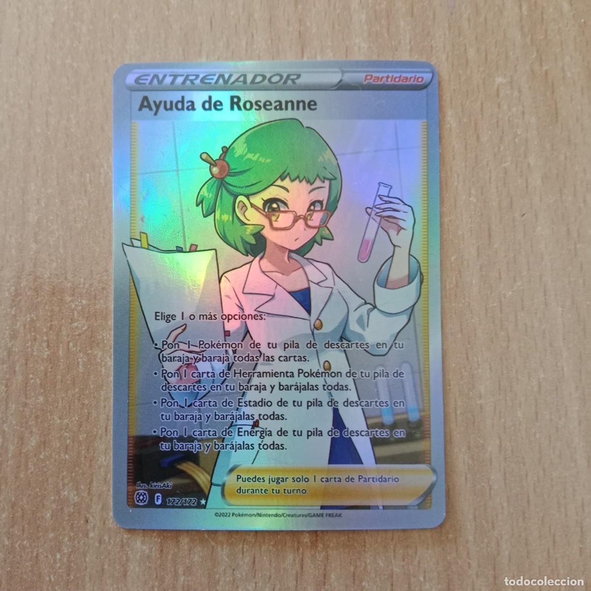 Trading cards: AYUDA DE ROSEANNE N&ordm; 172/172 - CARTA POK&Egrave;MON HOLO FULL ART - ESPADA Y E. - ASTROS BRILLANTES - 2022.