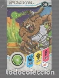 Sammelkarten: CROMO CARTA ACTIMEL # N&ordm; 8CAPA-ULTRA PIEDRA 8 LORD FEAR EL VALLE DE LA FUENTE DE FUEGO