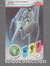Trading Cards: CROMO CARTA ACTIMEL # N&ordm; 10 CAPA-ULTRA PIEDRA 10 TURBO CAR INVISIBLE DE ELE
