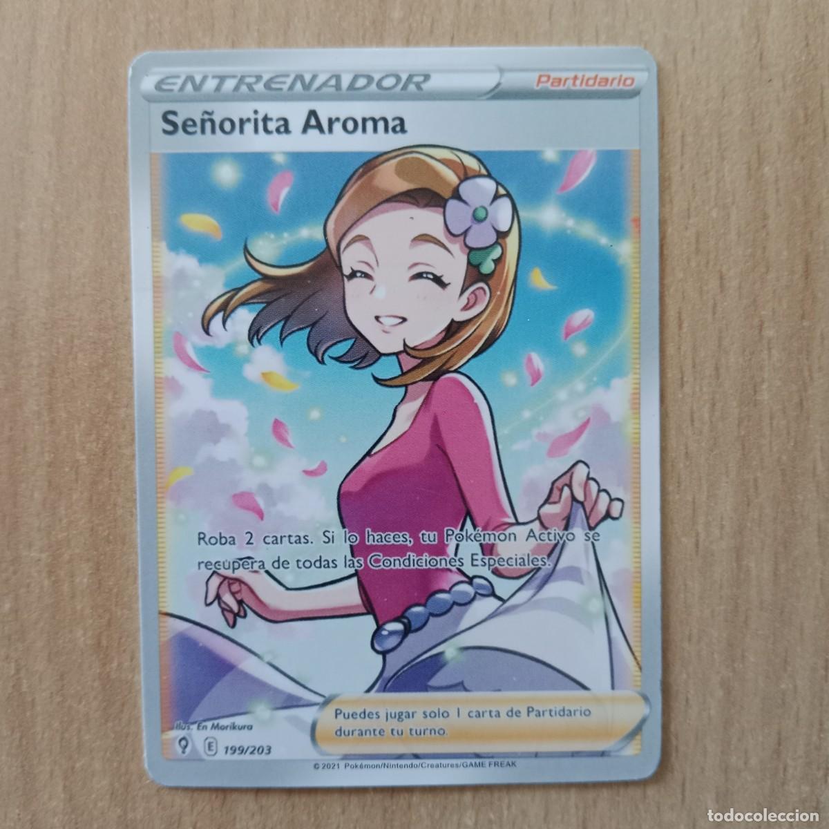 Trading cards: SE&Ntilde;ORITA AROMA N&ordm; 199/203 - CARTA POK&Egrave;MON R. ULTRA FULL ART - ESPADA Y E. ( TCG )-CIELOS E. - 2022.