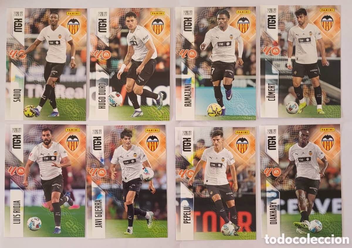 Cartas Colecion&aacute;veis: [LOTE] 8x Valencia CF / Megacracks 2026