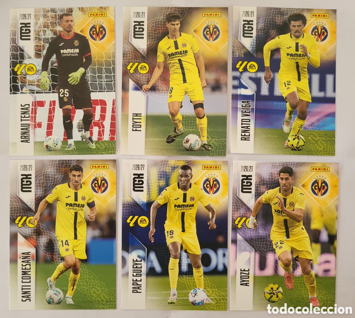 Cartas Colecion&aacute;veis: [LOTE] 6x Villarreal CF / Megacracks 2026