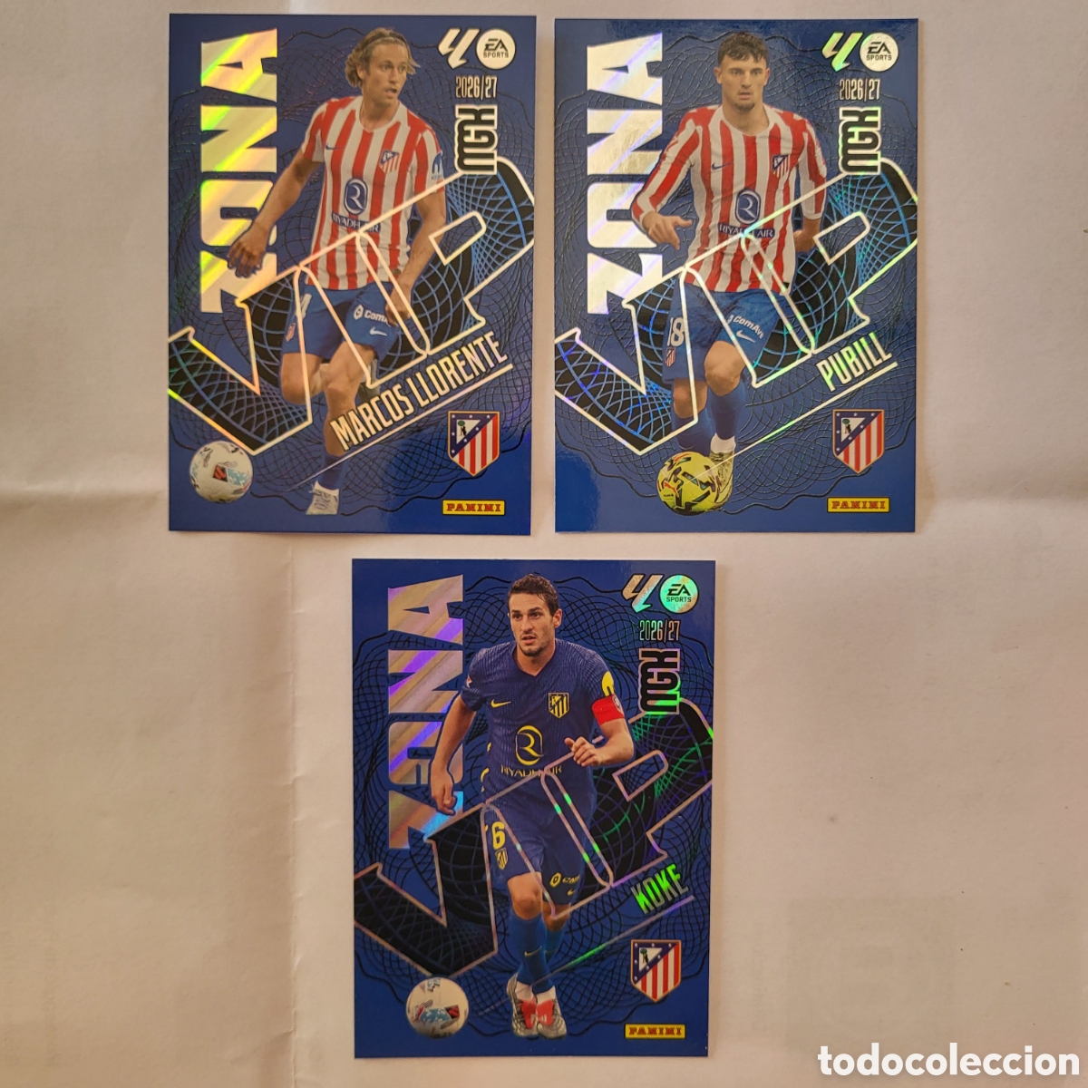 Cartas Colecion&aacute;veis: [LOTE] 400 401 404 Llorente Pubill Koke Zona VIP Atletico / Megacracks 2026