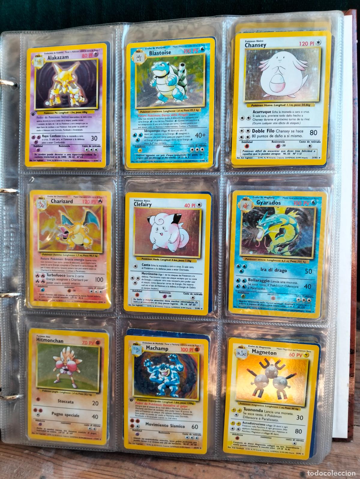 Trading cards: Colecci&oacute;n Base Set casi completa lote cartas Pok&eacute;mon varios idiomas holo rare incomunes 1999-2000