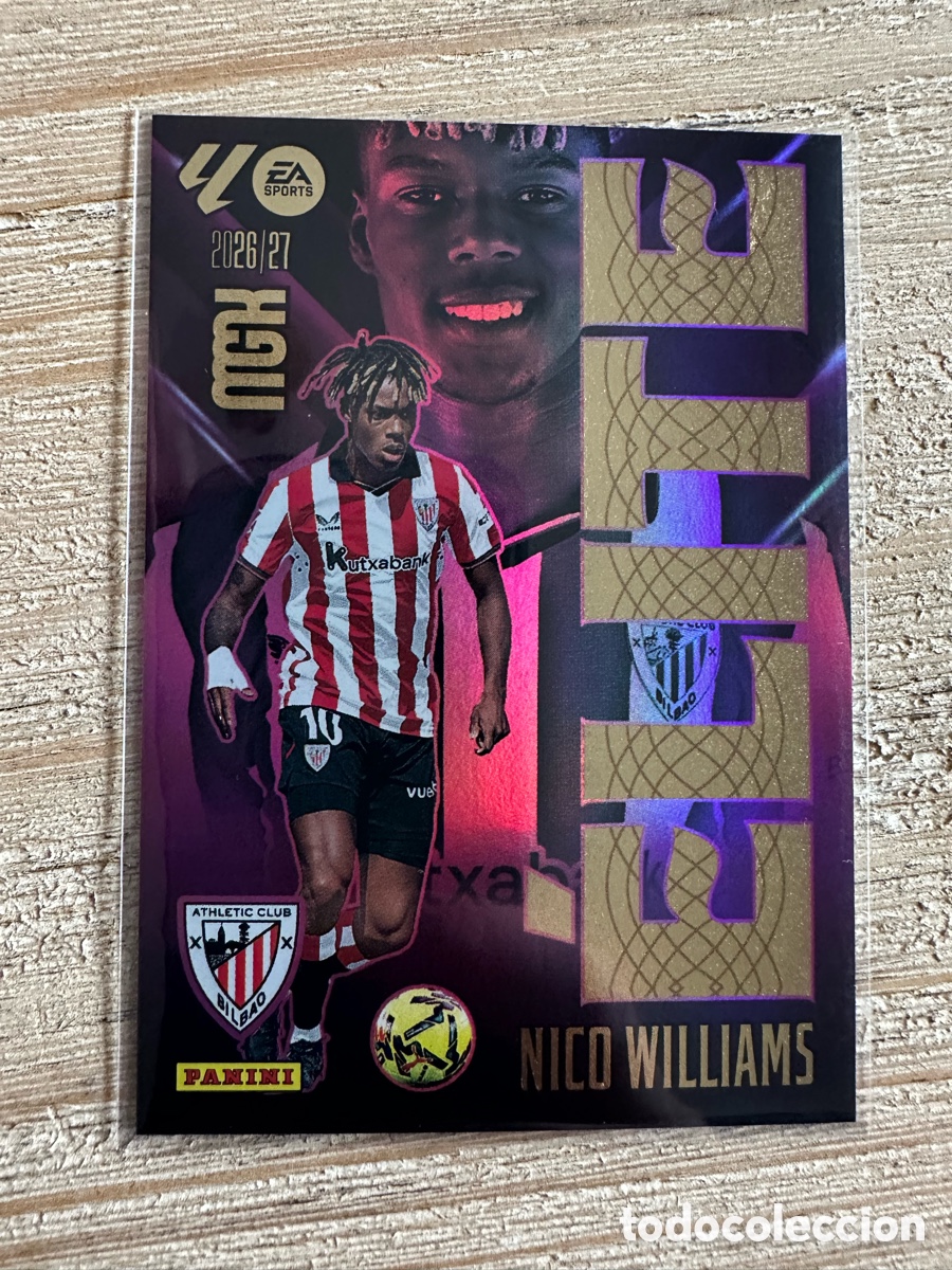 Cartas Colecion&aacute;veis: NICO WILLIAMS ATHLETIC CLUB ELITE 12 MEGACRACKS 2026/27 26-27 26 27 MGK PANINI