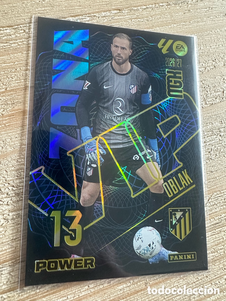 Cartas Colecion&aacute;veis: OBLAK AT MADRID VIP POWER 403P MEGACRACKS 2026/27 26-27 26 27 MGK PANINI
