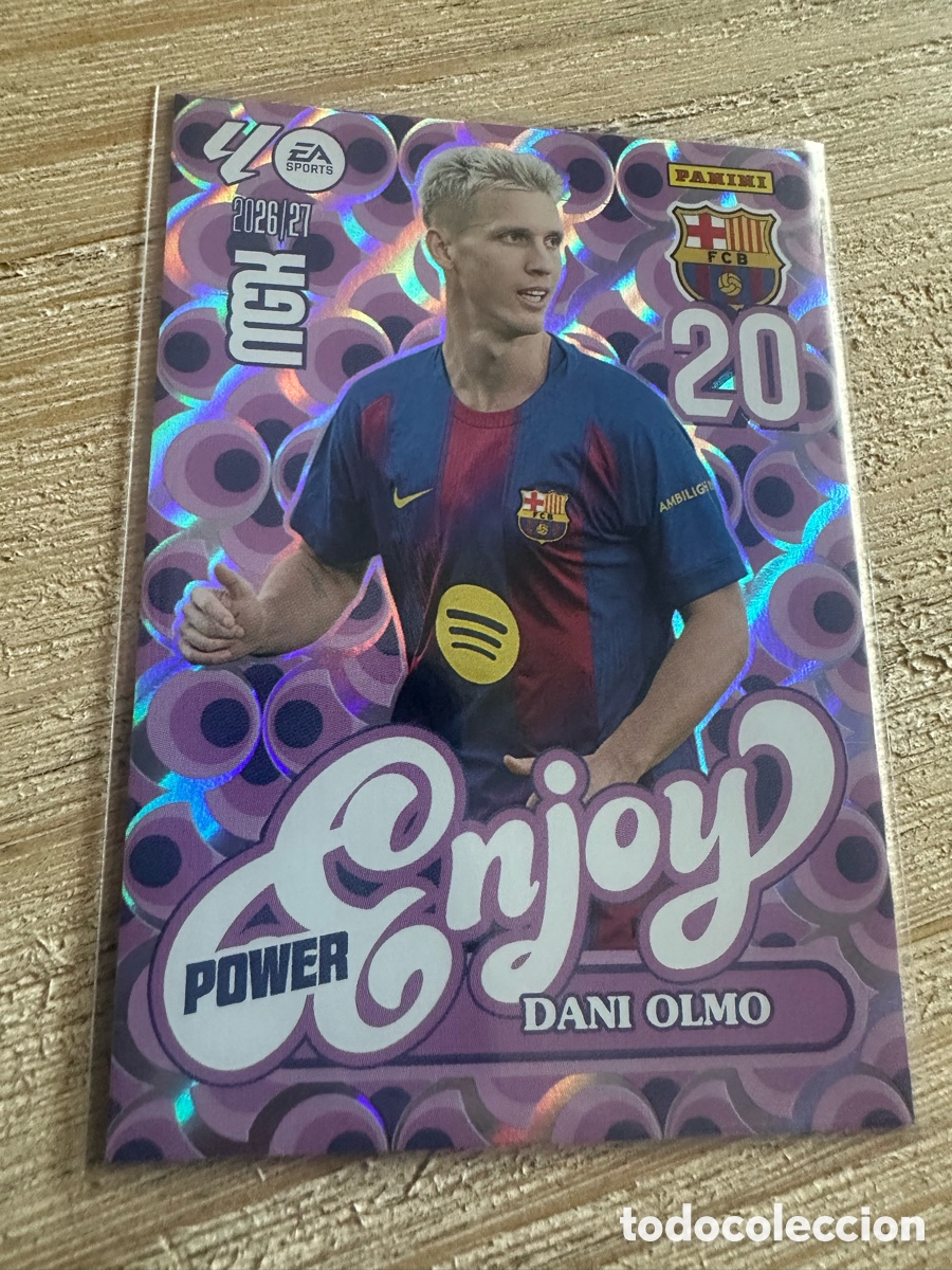 Trading cards: DANI OLMO FC BARCELONA ENJOY POWER P381 MEGACRACKS 2026/27 26-27 26 27 MGK PANINI