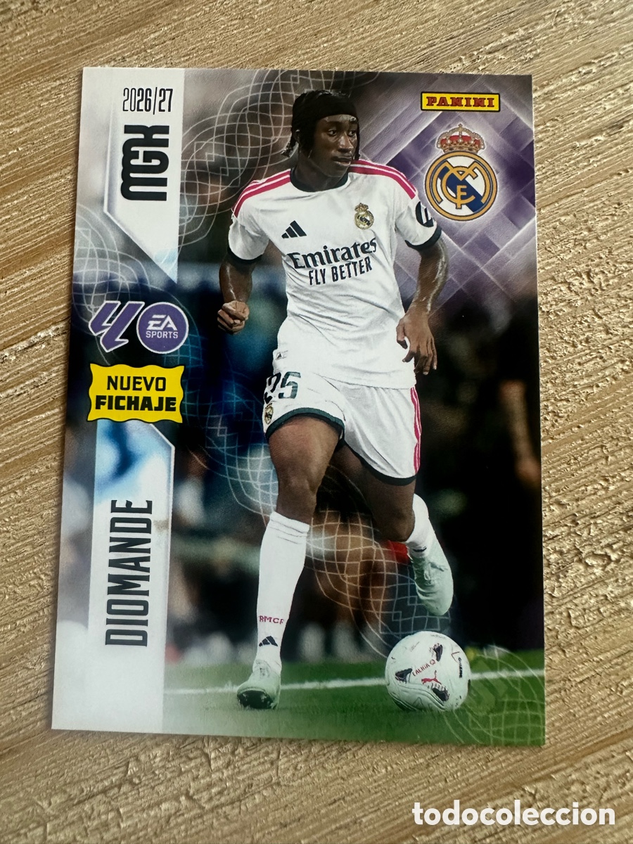 Cartas Colecion&aacute;veis: DIOMANDE REAL MADRID 478 NUEVO FICHAJE 2&ordf; EDICION MEGACRACKS 2026/27 26-27 26 27 MGK PANINI