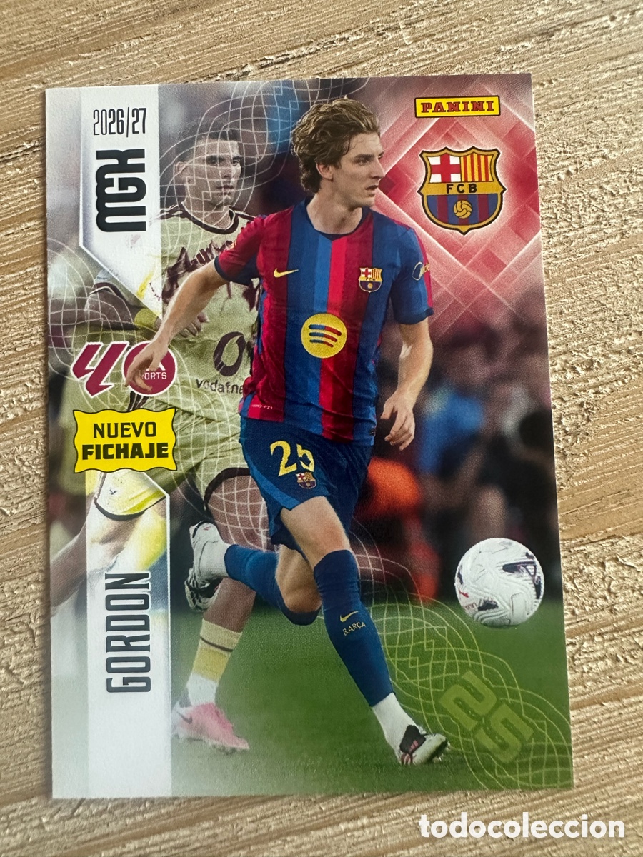 Trading Cards: GORDON FC BARCELONA 468 NUEVO FICHAJE 2&ordf; EDICION MEGACRACKS 2026/27 26-27 26 27 MGK PANINI