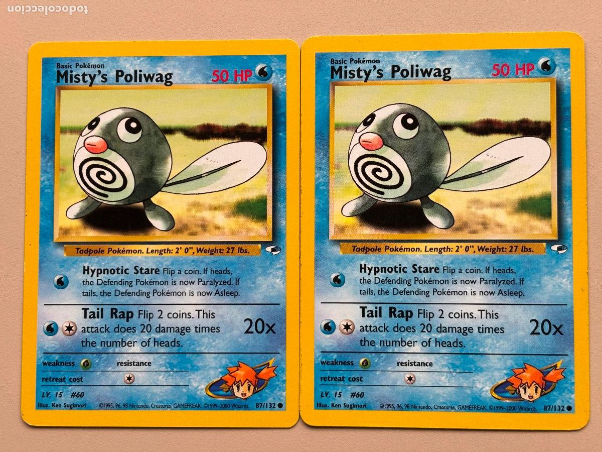 Trading cards: POKEMON TCG - MISTY'S POLIWAG x 2 ( GYM HEROES # 87 )