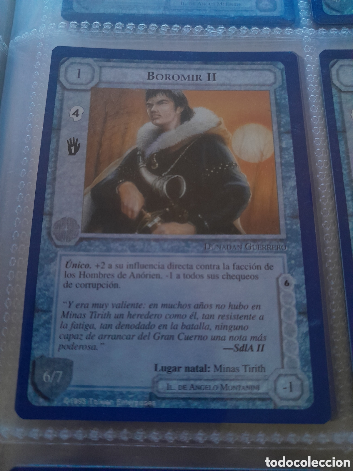Cartas Colecion&aacute;veis: Satm los Magos meccg ilimitada castellano BOROMIR II joc INTERNACIONAL borde azul