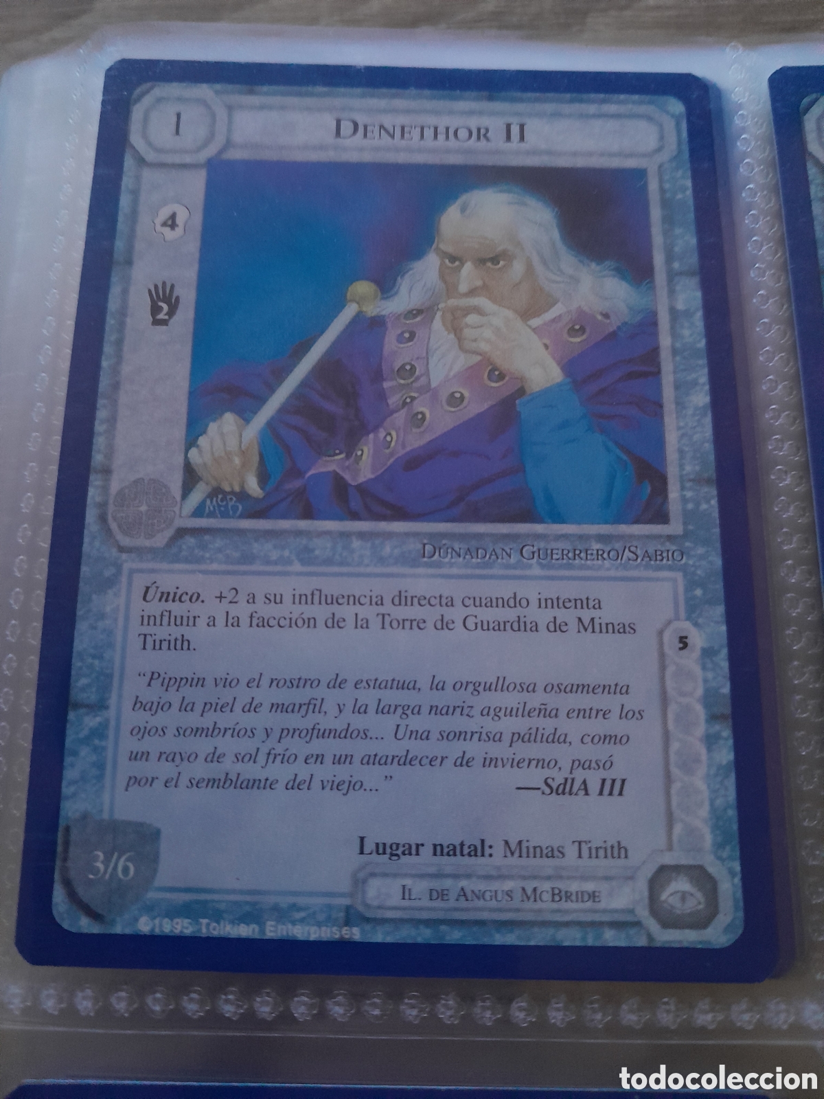 Cartas Colecion&aacute;veis: Satm los Magos meccg ilimitada castellano DENETHOR II joc INTERNACIONAL borde azul
