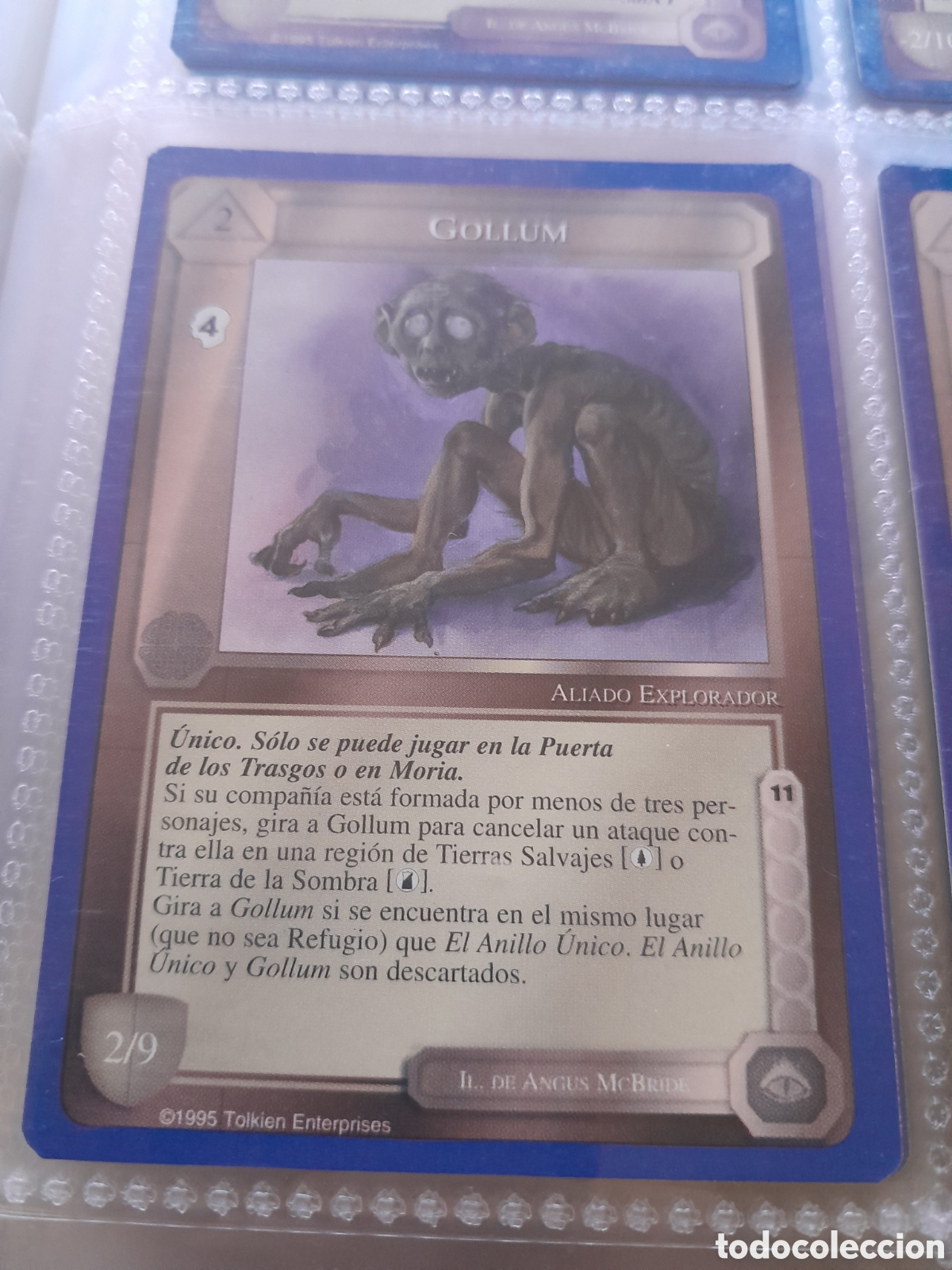 Figurine Collezionabili: Satm los Magos meccg ilimitada castellano GOLLUM joc INTERNACIONAL borde azul