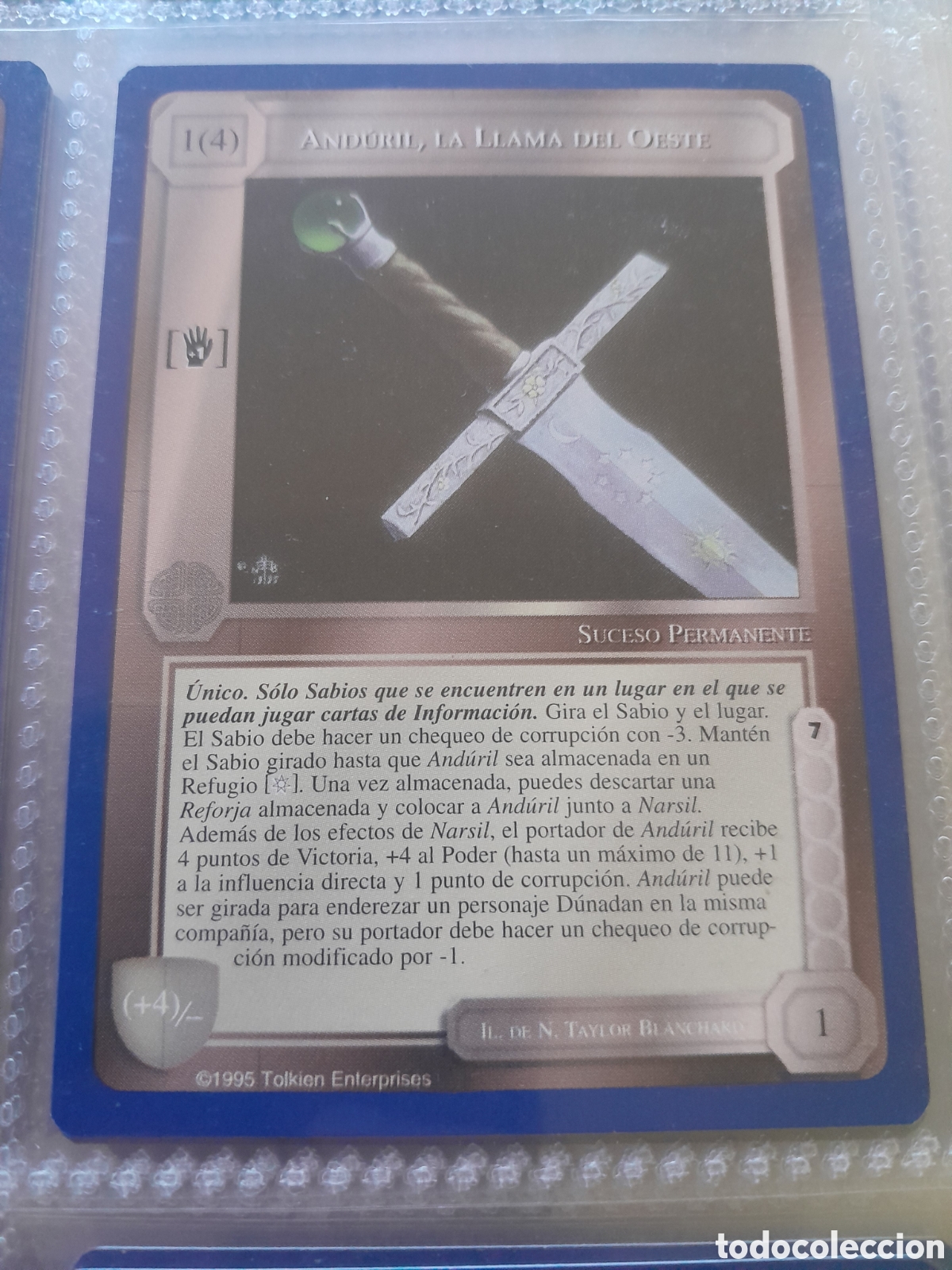 Trading Cards: Satm los Magos meccg ilimitada castellano ANDURIL LA LLAMA DEL OESTE joc INTERNACIONAL borde azul